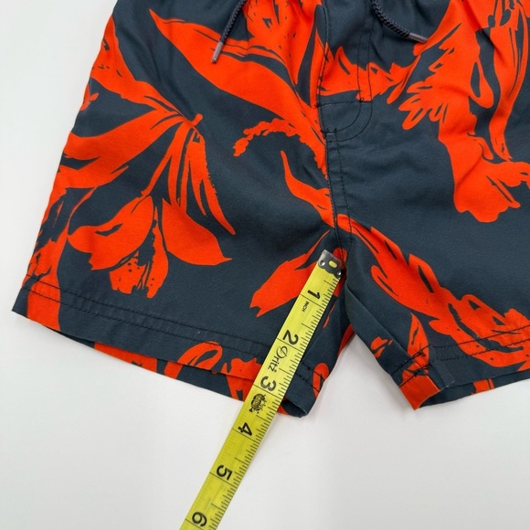 Tea Collection Boys Mid Length Swim Trunks Navy, Red Orange 18-24 months EUC - Picture 7 of 7